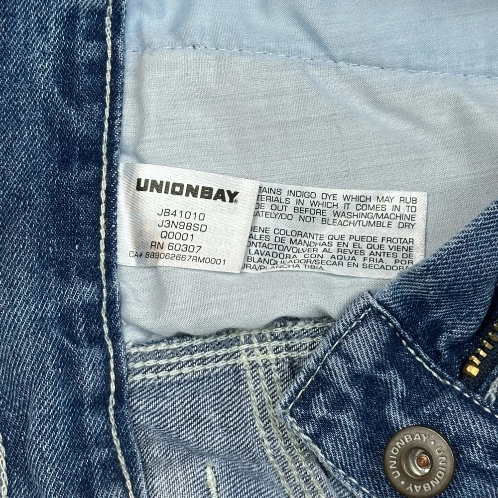 Unionbay Mens 28W Carpenter Jeans Medium Wash Blue Utility Workwear J3N98SD